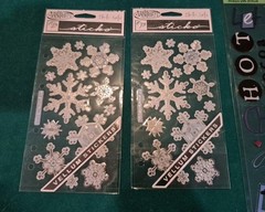 Winter Sticker Lot Snowflake & Word Stickers 3 Packs Unopened