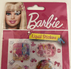Barbie Liquid Stickers 2010 Mattel Fashion Angel Set of 8 Scrapbook New Open Pkg