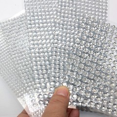 3 Sheets Clear Bling Round Rhinestones Gems Self-Adhesive Sticker Flat Back