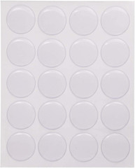 40pcs Clear Round Epoxy Sticker with 40pcs Mixed Colors Flat Bottle Caps for DIY