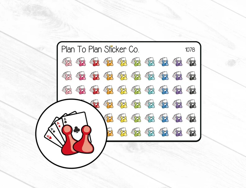 1078~~ Family Game Night Planner Stickers.