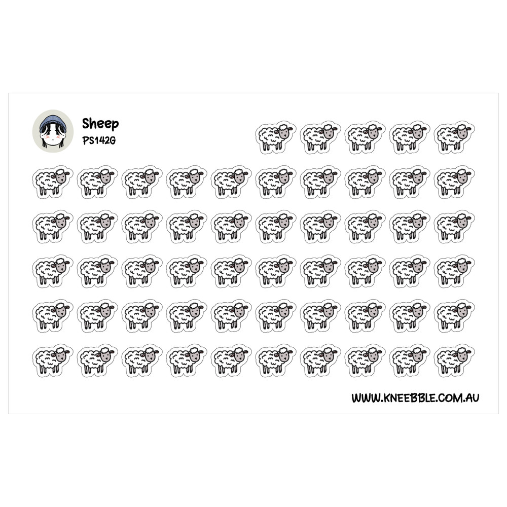 Sheep Lamb Planner Stickers – Cute Farm Animal Stickers for Charming Planners