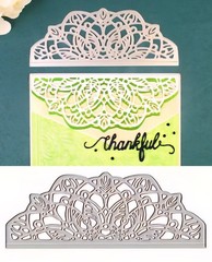 Scrolling Art Deco Edge Border Die Cut Card Making Cutting Dies Fancy Doily Lace