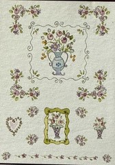 FLORAL VASES Rub-On(6”x 8”) Plaid•Photo Corners•Garden •Blooms•Heart•Card Making