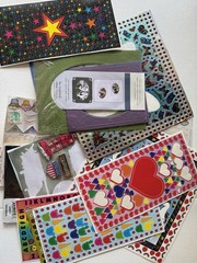 Large Scrapbooking Craft Lot Stickers Embellishments Paper Crafts + Storage Case