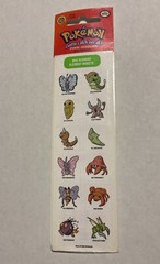 Lot of 4 Pokémon 1999 Sealed Sticker Packs: Normal, Grass, Fire, Bug Elements