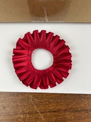 600 pc Case Of Red Polyester Satin Rosette For Ribbon Making