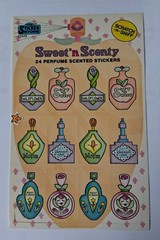 1980s Sweet & Scenty Scratch and Sniff Rose Scented Perfume Bottles Vintage