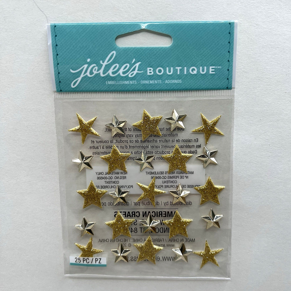 Jolee’s Boutique Gold Star Stickers Patriotic Scrapbooking Journal Collage