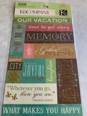 K&COMPANY STICKERS EMBOSSED ROAM FAMILY TOGETHERNESS 26PCS