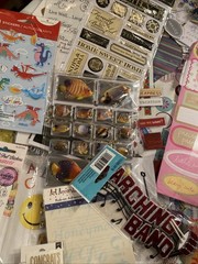 Scrapbooking Mixed Lot of Stickers Die Cuts Chipboard No Bunny Jolee’s Colorbok