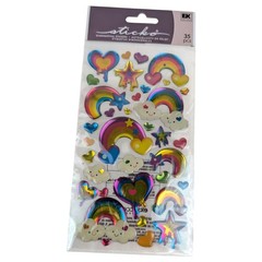 Puffy Sticker Lot 68 Stickers 3 Sheets Summer Toy Story Rainbow Heart Set New