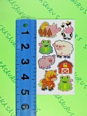 On The Farm Animals Style 2 Prismatic Sticker Mod Barn Horse Frogs Pigs