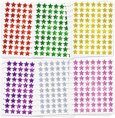 2100 Pack,6 Colors, Holographic Small Star Stickers for Kids Reward, Behavior…