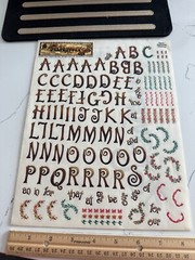 Provo Craft Michelle Anderson Pathways Sepia Alphabet Overlay Words Decorations