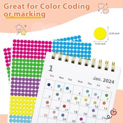 Small Dot Stickers Round Color 1/4» Coding Labels Circle Dot Stickers Label…