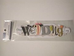 Crafts KF 3D Title Sticker Our Wedding Day Champagne Present Glitter Black Pink