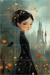 SURREAL GOTH POSTCARD Scrapbook Card Topper Junk Journal Art Card Crafts 4″ x 6″