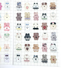 Kawaii Animal Sticker Set (2 Sheets) – Japanese Stationery for Journaling