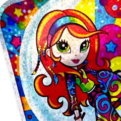 Lisa Frank Prism Sticker Holographic Moon Girl Fantasy Vintage Reproduction