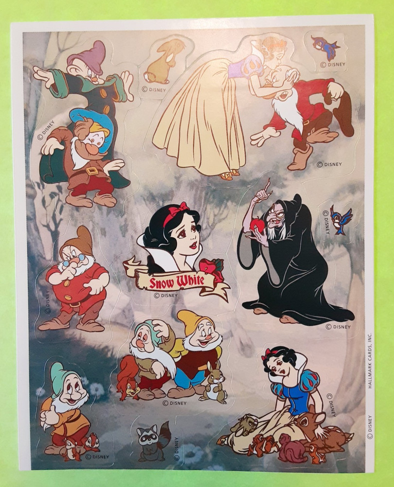 vintage Hallmark Disney Snow White sticker sheet *damaged*