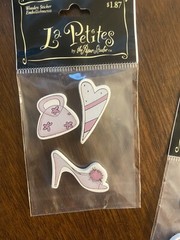 Paper Studio La Petites Wooden Sticker Embellishments Lot Of 6 Fashion Girlie