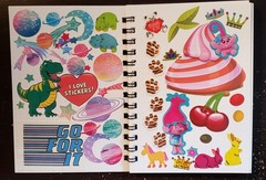 SMALL STICKERBOOK 1 HANDMADE STUCK STICKERS VINTAGE RETRO NEW