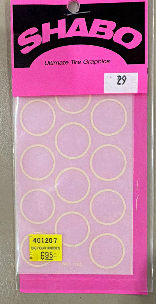 SHABO Ultimate Tire Graphics Circle Stickers Decals Sheet, White