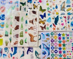 🦄🌈 Lot Stickers Kit Set Planner Craft Scrapbook Variety Of Themes | 979pcs