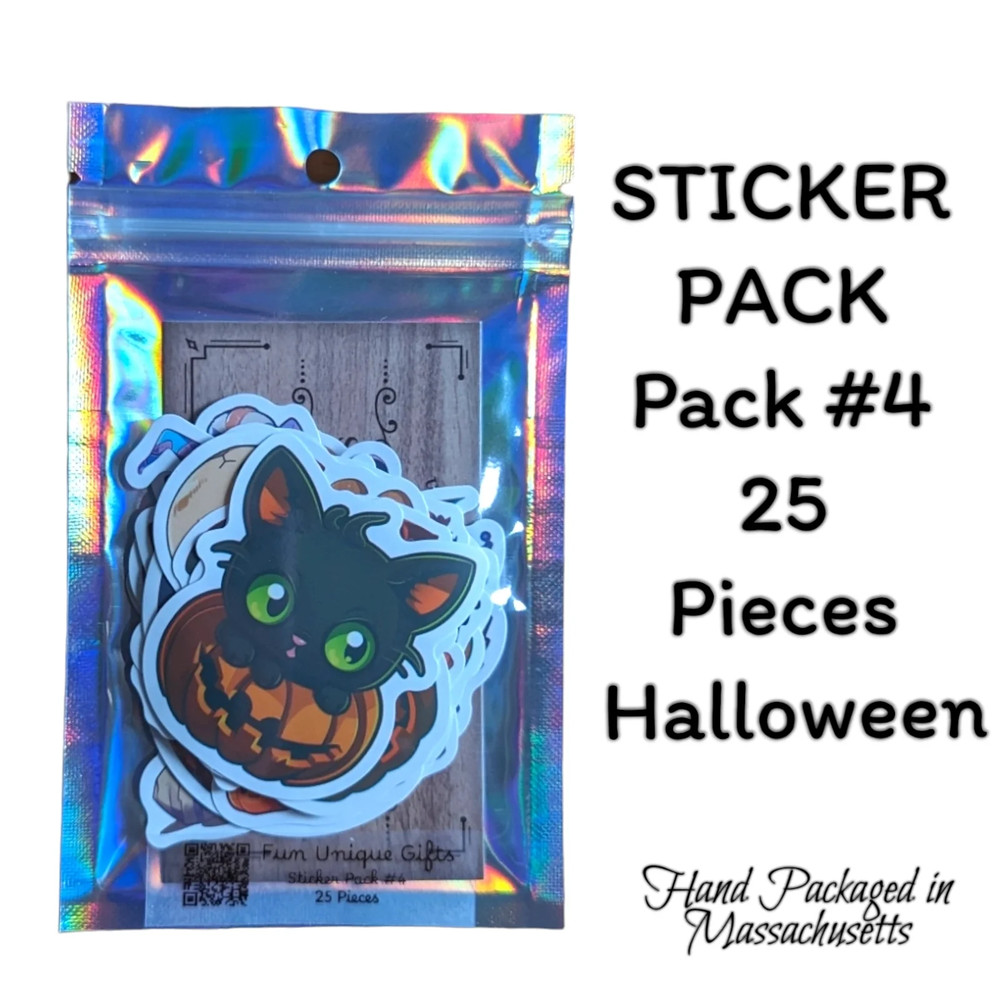 STICKER PACK – Pack #4 – 25 Pieces – Halloween