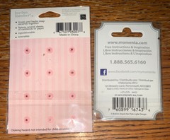 Lot Of 2 Scrapbook Interiors & Momenta Square Top Pink Nails ~Metal Flowers Gems