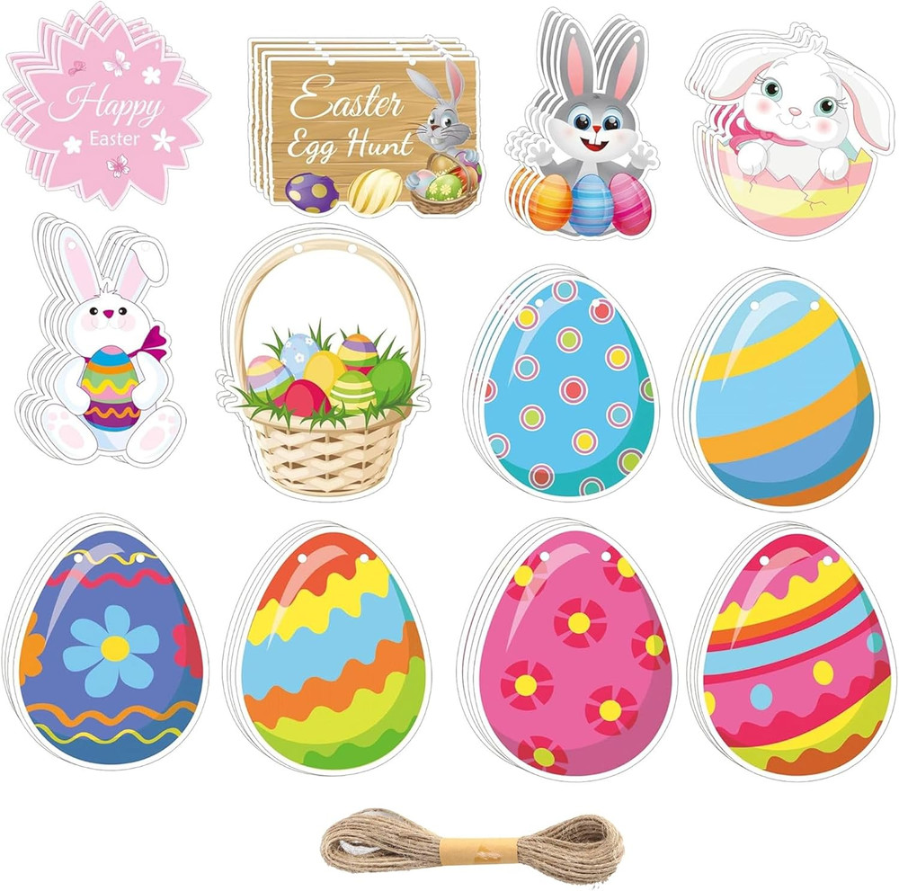 Happy Easter Bunny Themed Stickers 320 Pcs Happy Easter Stickers Decals – 1.5 In