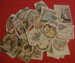 47 French perfume fussy cut images vintage ephemera, junk journal, scrapbook
