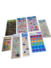 Lot Of 8 Packs Scrapbook Stickers Various Brands/Themes No Duplicates