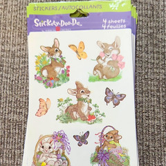 American Greetings Stickety-Doo-Da Bunny & Butterfly Stickers 4 Sheets
