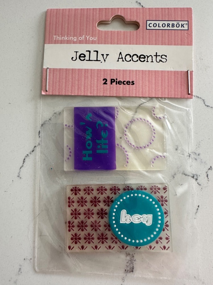 Colorbok Jelly Accents 2 PC ~ Thinking of You ~ How’s Life? Hey Scrapbooking