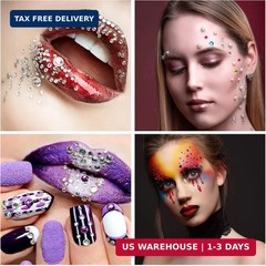 Rhinestone Stickers 2478Pcs Self Adhesive Facial Gem Stickers,4 Sizes 15 Colors