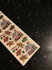 HAMBLY STUDIOS STICKERS PRISMATIC CHRISTMAS Mini Gingerbread Men & House Sealed