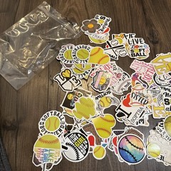 ASST SOFTBALL STICKERS GIRLS BIG LOT