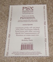 PSX Designs Sticker Sheet ~ Birthday Party. HTF