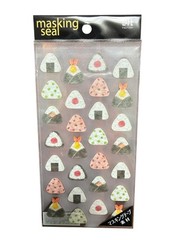 Kawaii Sushi Onigiri Stickers Set 4pcs Japanese Food Planner Scrapbook