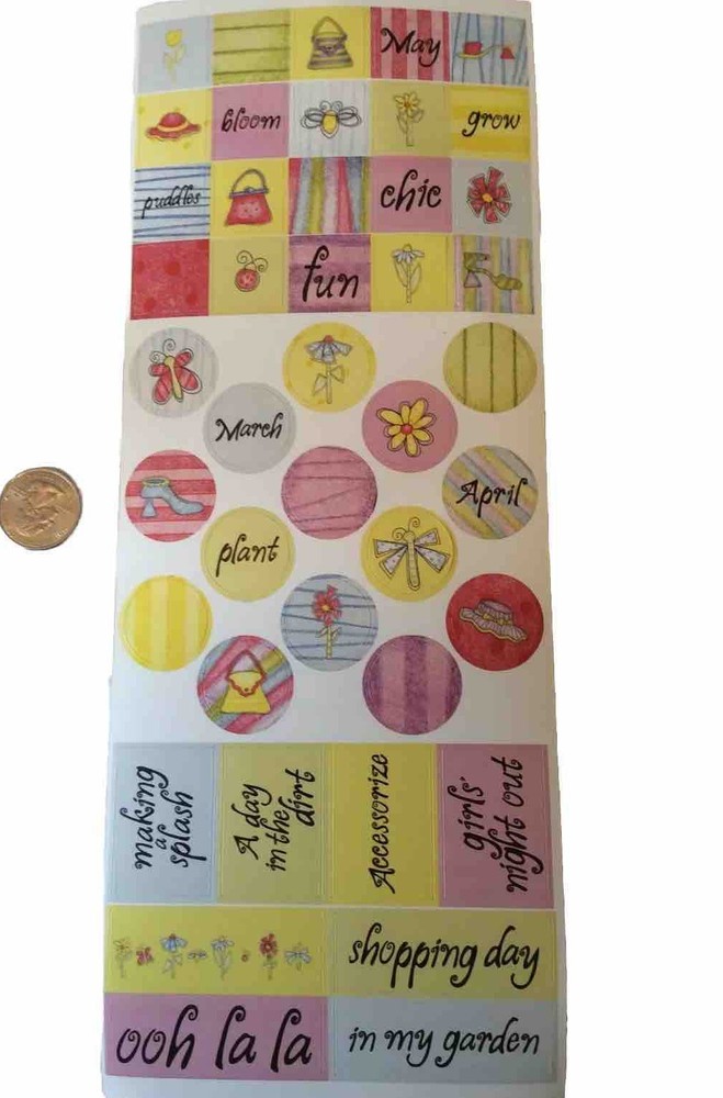 Provo Craft Stickers Last Summer Days Acid Free Scrapbook Garden May USA Made