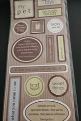 Scrapbook / Stickers-Chatterbox -Love Tiles Pet theme 30 pcs.