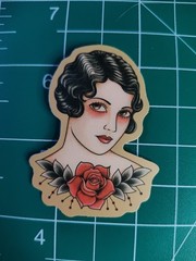 3 Retro Sailor Tattoo 2″ Stickers Navigation Ship Women Anchor Motorcycle Biker