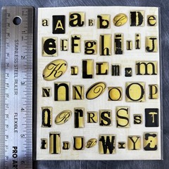 K&Company Studio K Varied Alphabet Clearly Yours Stickers Black Letters Graffiti