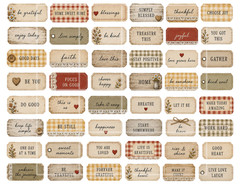 Farmhouse Words Sheet A, Supplies For Scrapbook Junk Journal Card Toppers