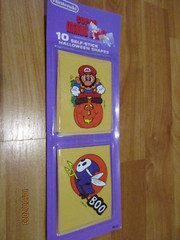 Eureka 1989 Nintendo Super Mario Bros 10 pc Halloween Stickers New Old Stock