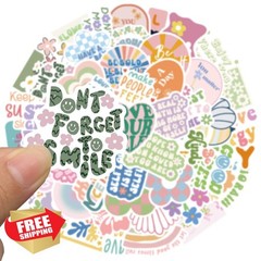 Dovipta Stickers Motivational 50 Pcs Preppy