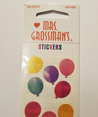 Mrs Grossman’s Stickers Lot 2 Strips New Package ~Opal Small Balloons~ HTF #2