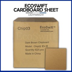 625 12 x 12 EcoSwift Chipboard Cardboard Craft Scrapbook Scrapbooking Sheets